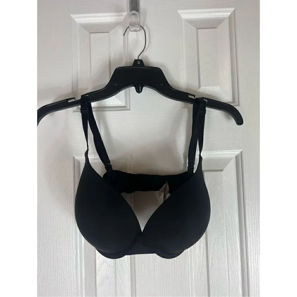 Victoria Secret Tshirt Lightly Lined Demi Black Bra 32DDD